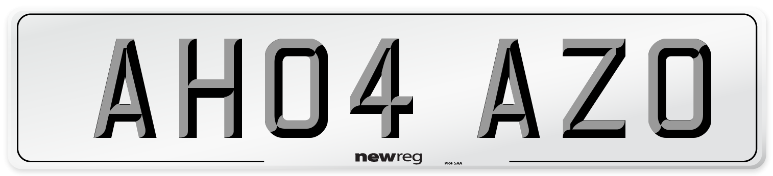 AH04 AZO Number Plate from New Reg